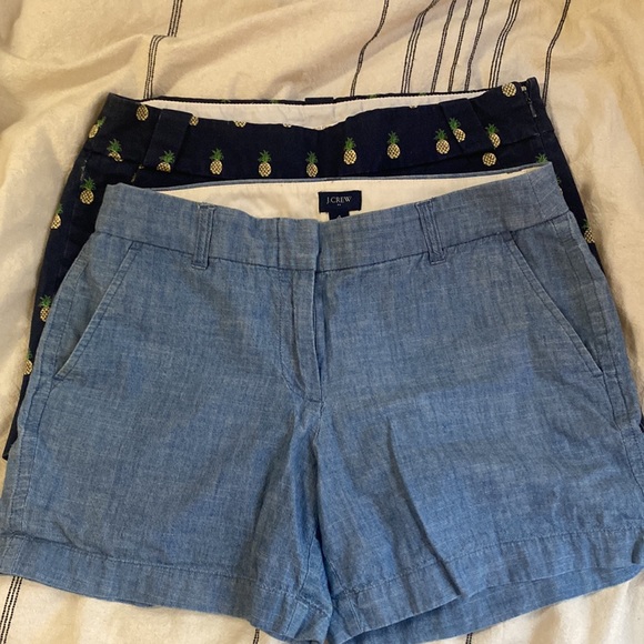 J.Crew Factory Pineapple/Chambray Shorts Lot - Picture 1 of 13
